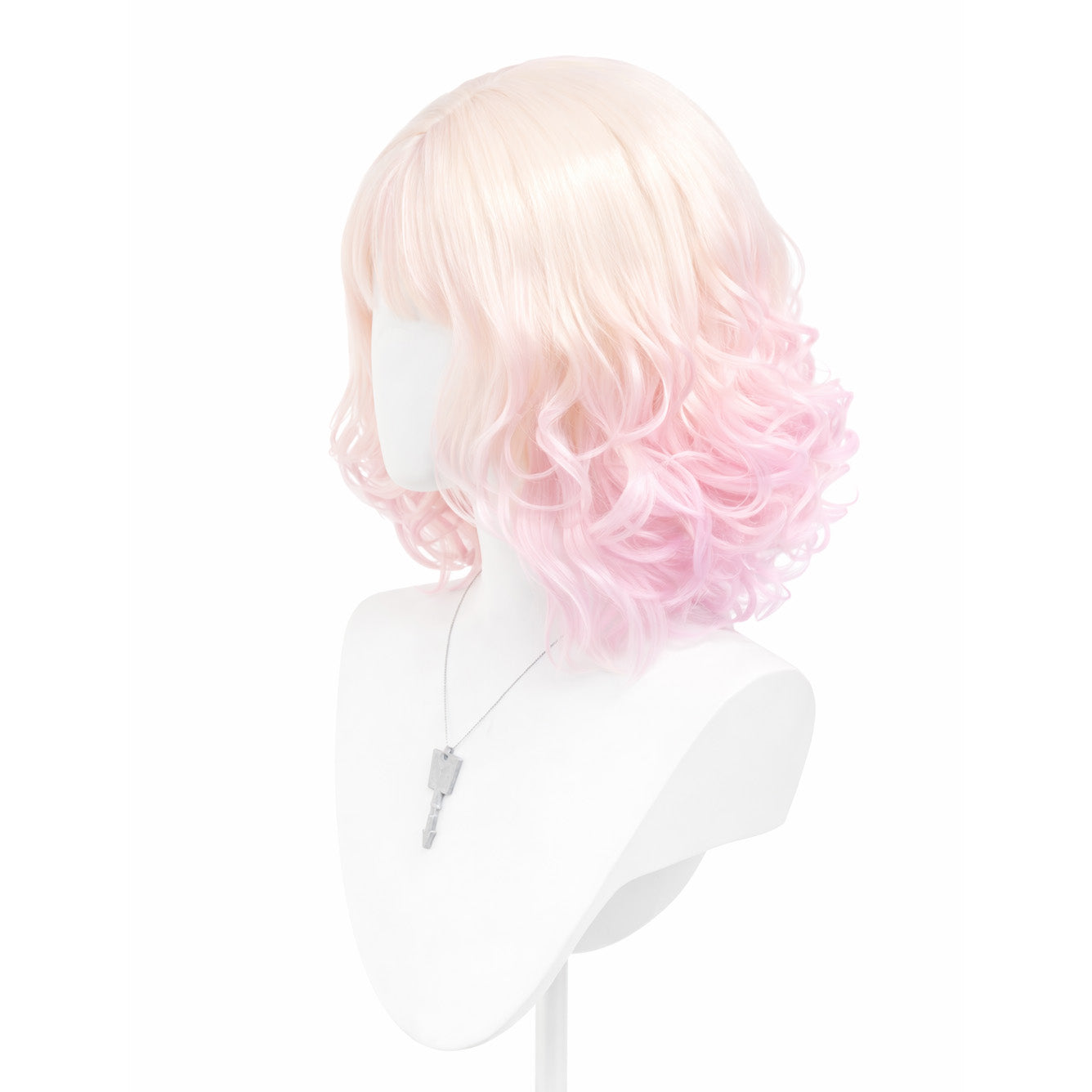 Side view of Yui Komori wig showing natural flowing waves