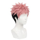 Premium heat-resistant fibers on Yuji Itadori cosplay wig