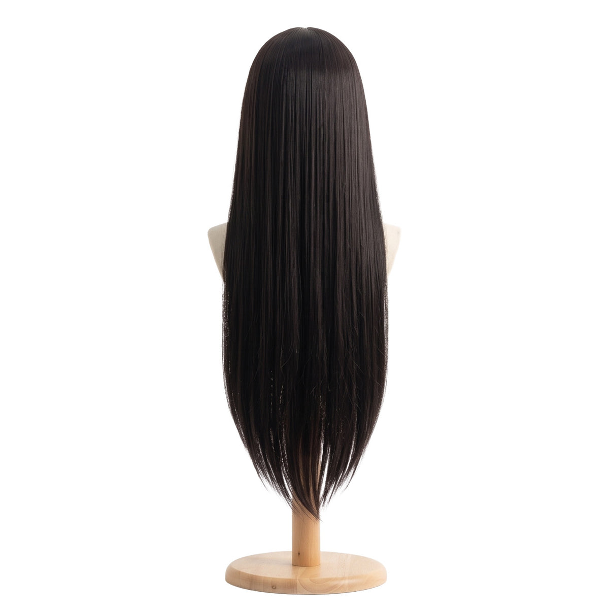 Back view of Yumeko Jabami long black cosplay wig