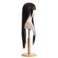 Right side view of Yumeko Jabami cosplay wig with long black hair