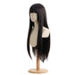 Three-quarter view of Yumeko Jabami black hime-cut cosplay wig