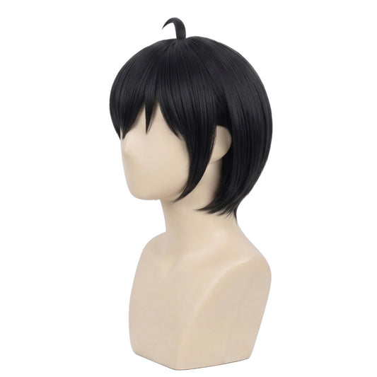 Side view of SPY x FAMILY Yuri Briar black basic cosplay wig