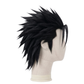 Side view of Final Fantasy Zack Fair black basic cosplay wig