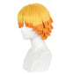 Side view of Zenitsu wig showing anime-accurate spiky layers