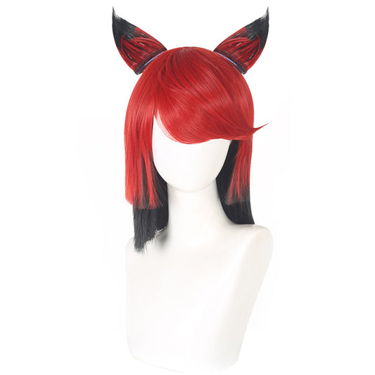 Alastor Red and Black Cosplay Wig