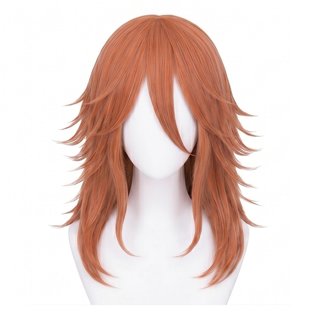 Angel Devil cosplay wig basic version with orange anime hairstyle