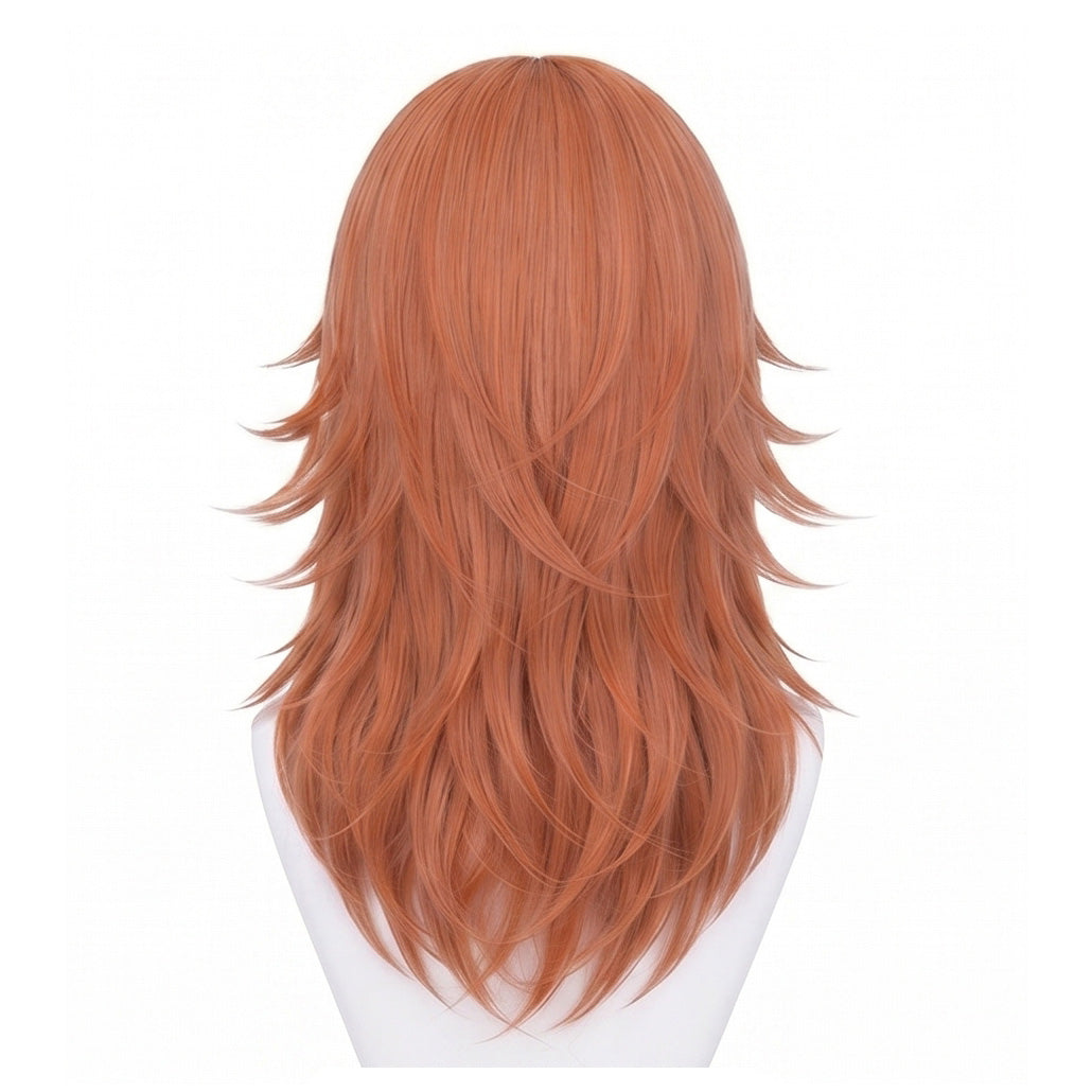 Back view of Angel Devil cosplay wig showing natural hair length