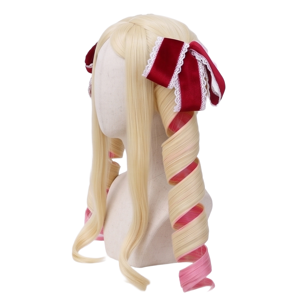 Side view of Re Beatrice basic golden blonde wig