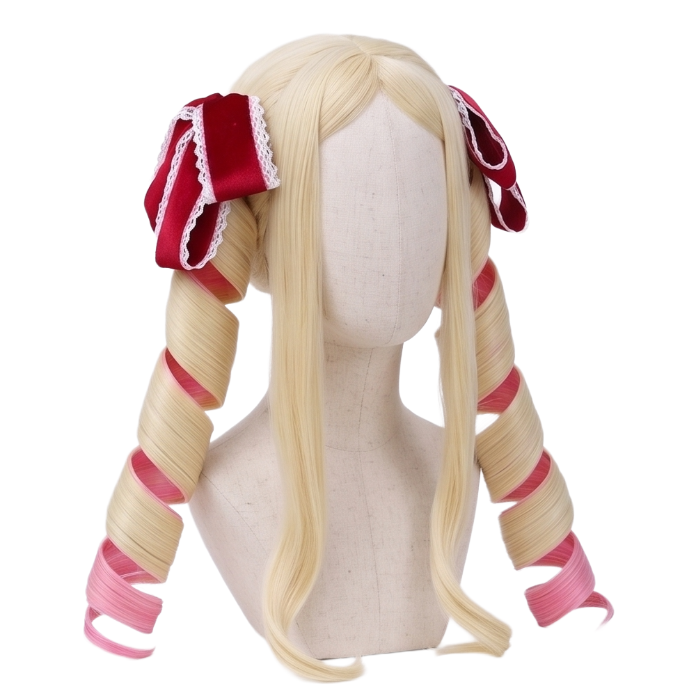 Golden blonde anime cosplay wig inspired by Beatrice from Re