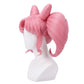 Side view of Sailor Moon Chibiusa pink basic cosplay wig