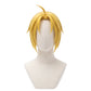Golden blonde anime cosplay wig inspired by Edward Elric from Fullmetal Alchemist
