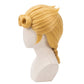 Side view of JoJo’s Bizarre Adventure Giorno Giovanna golden blonde basic cosplay wig