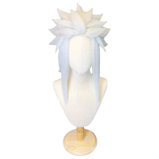 Jiraiya cosplay wig inspired by Naruto – white spiky anime wig by Morojowig