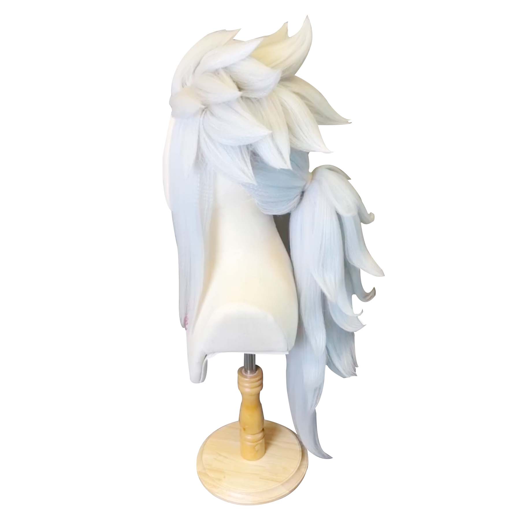 Side view of Jiraiya cosplay wig showing spiked layers and anime-accurate styling – Naruto wig