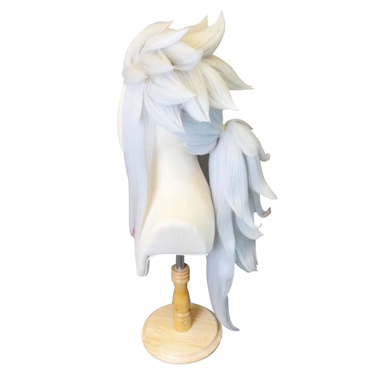 Side view of Jiraiya cosplay wig showing spiked layers and anime-accurate styling – Naruto wig