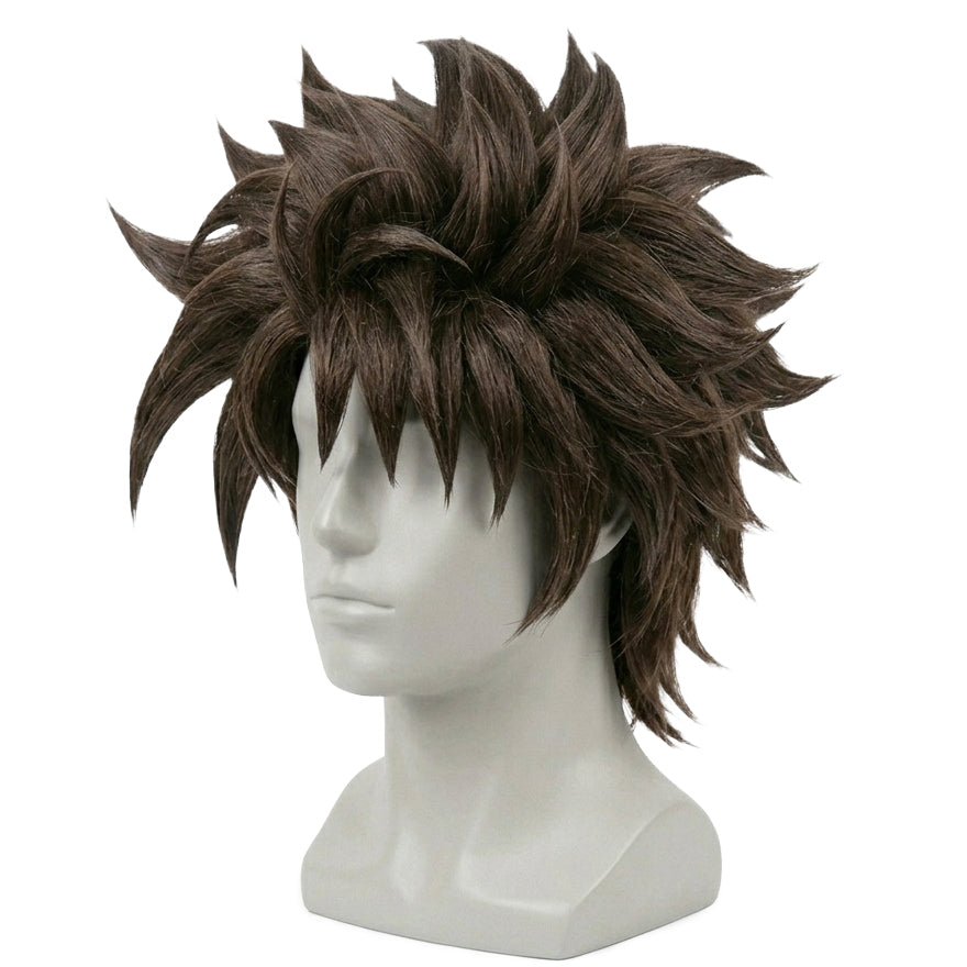 Mannequin wearing Joseph Joestar cosplay wig 