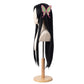 Left side view of Kimetsu no Yaiba Kanae Kocho long black cosplay wig
