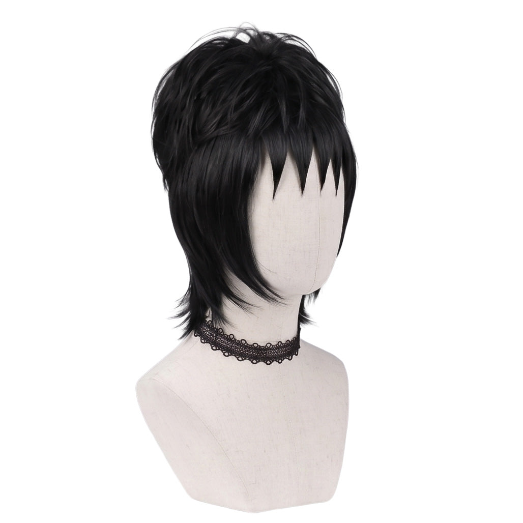 Black gothic cosplay wig inspired by Lydia Deetz from Beetlejuice