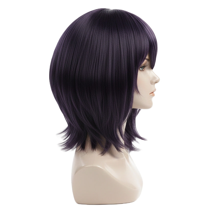 Unstyled Motoko Kusanagi wig before trimming and customization