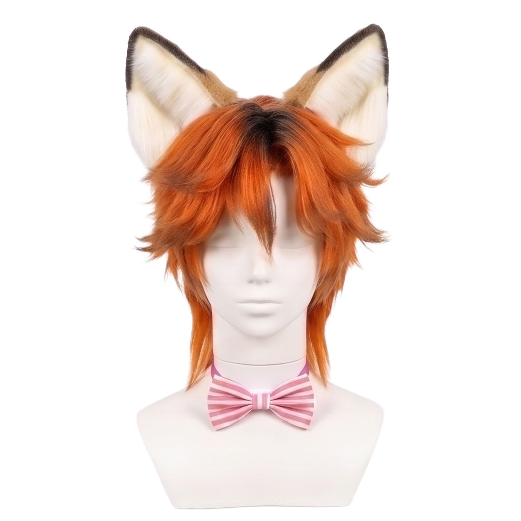 DIY styling wig for recreating Nick Wilde’s short layered hairstyle