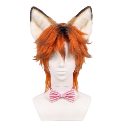 DIY styling wig for recreating Nick Wilde’s short layered hairstyle