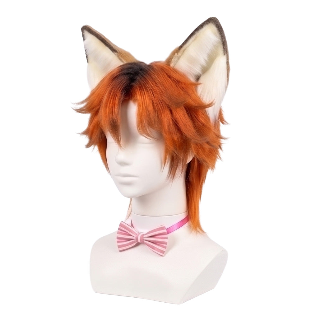 Orange red cosplay wig inspired by Nick Wilde from Zootopia