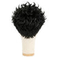 Back view of Dandadan Okarun black wig highlighting smooth layers and shape