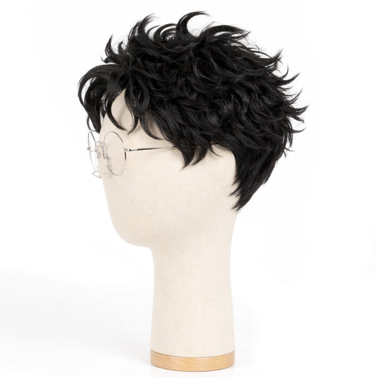 Side view of Ken Takakura wig showing natural volume and realistic texture
