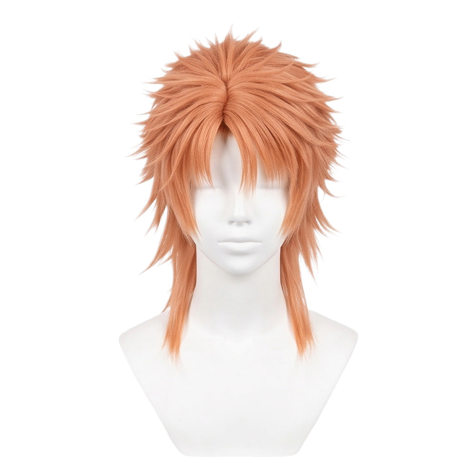 Peach spiky anime cosplay wig inspired by Sabito from Demon Slayer