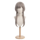 Front view of Sandrone cosplay wig with light ashy-brown hair from Genshin Impact