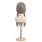 Back view of Sandrone cosplay wig with braided bun styling base