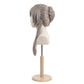 Left side view of Genshin Impact Sandrone cosplay wig with face-framing hair