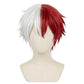Shoto Todoroki cosplay wig on mannequin for styling reference