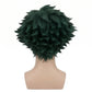 Back view of Spike Spiegel wig with anime-accurate messy curls