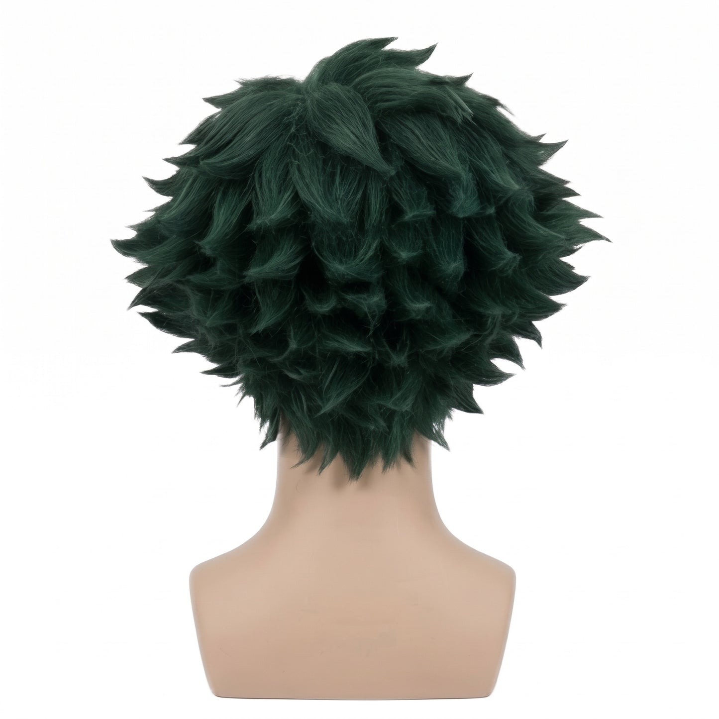 Back view of Spike Spiegel wig with anime-accurate messy curls