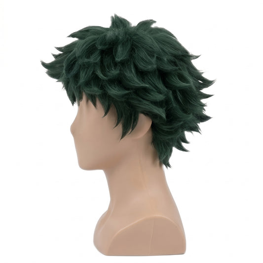 Side view of Cowboy Bebop Spike Spiegel wig showing layered texture