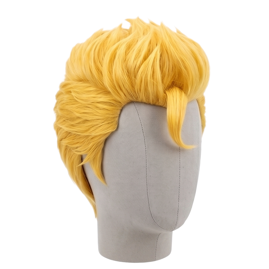 Yellow blonde anime cosplay wig inspired by Takemichi Hanagaki
