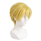 Three-quarter view of Tamaki Suoh pale blonde basic cosplay wig