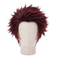 Burgundy anime cosplay wig inspired by Tanjiro Kamado from Demon Slayer
