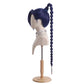 Side view of Thirteen wig showing diamond-shaped braided hairstyle