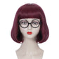 "Velma Vibes" Wine Red Short Velma Costume Wig – Sleuth in Style!