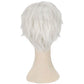 Aziraphale Short Straight White Cosplay Wig