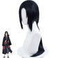 Uchiha Itachi Cosplay Wig Anime Black Long Black Synthetic Hair with Bangs Cosplay Accessories for Women Girls