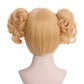 Himiko Toga Cosplay Wig Anime Double Buns Light Blonde Wavy Synthetic Short Hair For Lonita Party Blonde Costume for Halloween Christmas Party