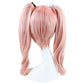 Junko Enoshima Cosplay Wig Pink Lolita Long Curly Clip Ponytail Anime Cosplay Women Costume Light Pink Long Curly Synthetic Hair Accessory Halloween Costume Wig
